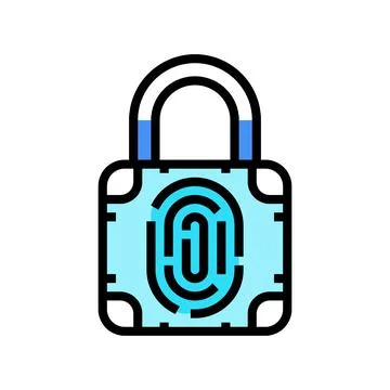 Secure padlock color icon vector illustration Illustrazione stock