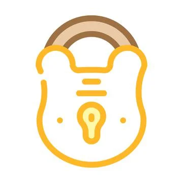 Secure padlock color icon vector illustration イラスト素材