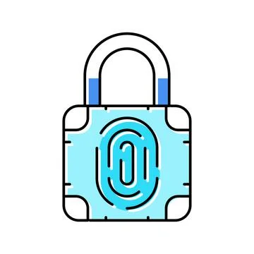 Secure padlock color icon vector illustration Stock-Illustration