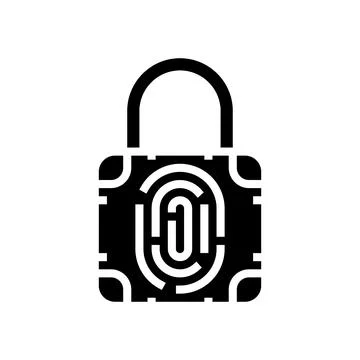 Secure padlock glyph icon vector illustration イラスト素材