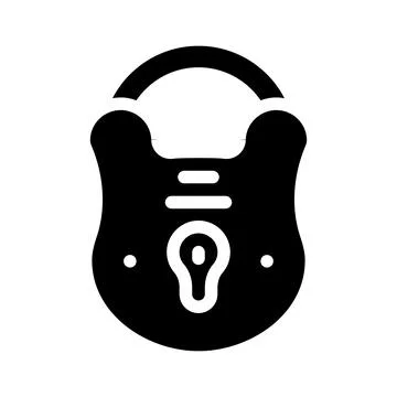 Secure padlock glyph icon vector illustration Stock-Illustration