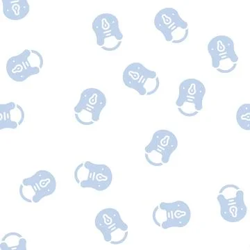 Secure padlock glyph vector seamless pattern Illustration