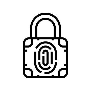 Secure padlock line icon vector illustration Stock-Illustration