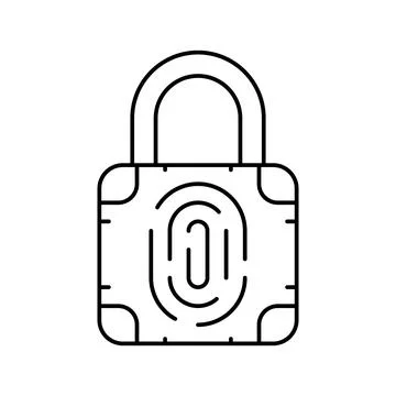 Secure padlock line icon vector illustration Stock Illustration