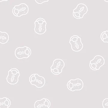 Secure padlock line vector seamless pattern Stock Illustration