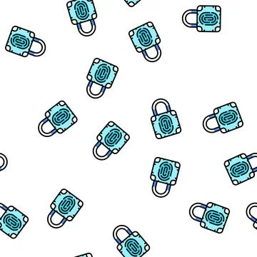 Secure padlock vector seamless pattern Stock Illustration