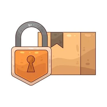 Secure Parcel illustration 스톡 일러스트