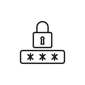 Secure Password Icon for Cybersecurity and Online Protection Stock-Illustration