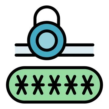 Secure password icon vector flat 스톡 일러스트