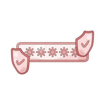 Secure password input field Stock Illustration