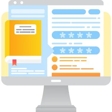 Secure password on pc for verification vector icon Stock Illustration