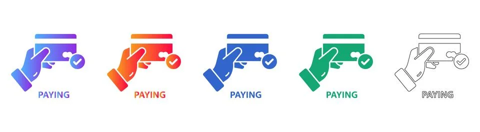 Secure Payment and Transaction Icon Collection Stock Illustration