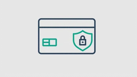 Secure payment animated icon. animated icon related to bill and payment Stock Footage 302436184
