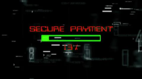 Secure payment data progress bar on digital background Illustrazione stock
