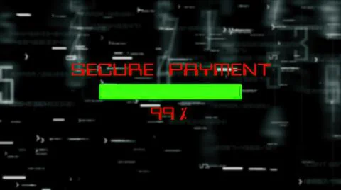 Secure payment data progress bar on digital background Illustrazione stock