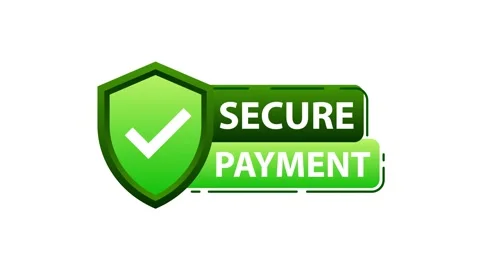 Secure Payment Green Shield with Check Mark on White and Green Screen Stock Footage 315080657