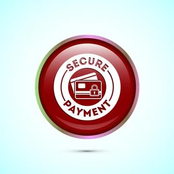 Secure payment icon design illustration, Payment safety sign for website, l.. Stock-Illustration