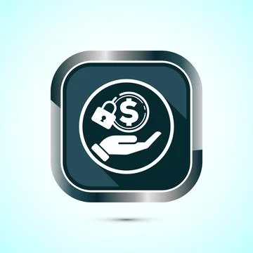 Secure payment icon design illustration, Payment safety sign for website, l.. Stock-Illustration