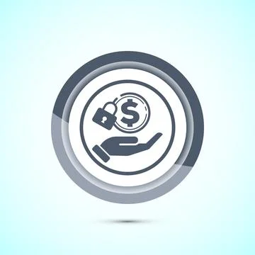 Secure payment icon design illustration, Payment safety sign for website, l.. Stock-Illustration