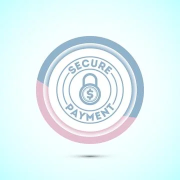 Secure payment icon design illustration, Payment safety sign for website, l.. Stock-Illustration