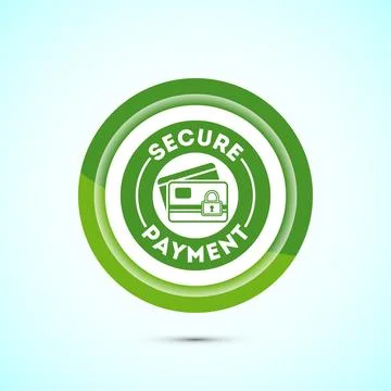 Secure payment icon design illustration, Payment safety sign for website, l.. Stock-Illustration