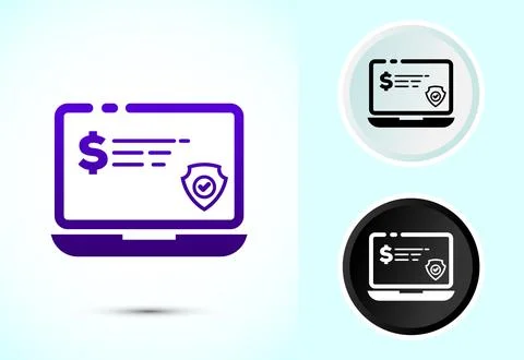 Secure payment icon design illustration, Payment safety sign for website, l.. Stock-Illustration