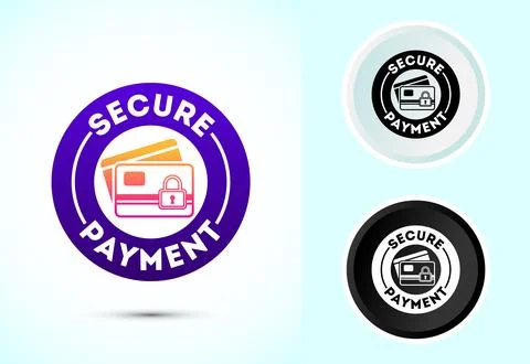 Secure payment icon design illustration, Payment safety sign for website, l.. Stock-Illustration