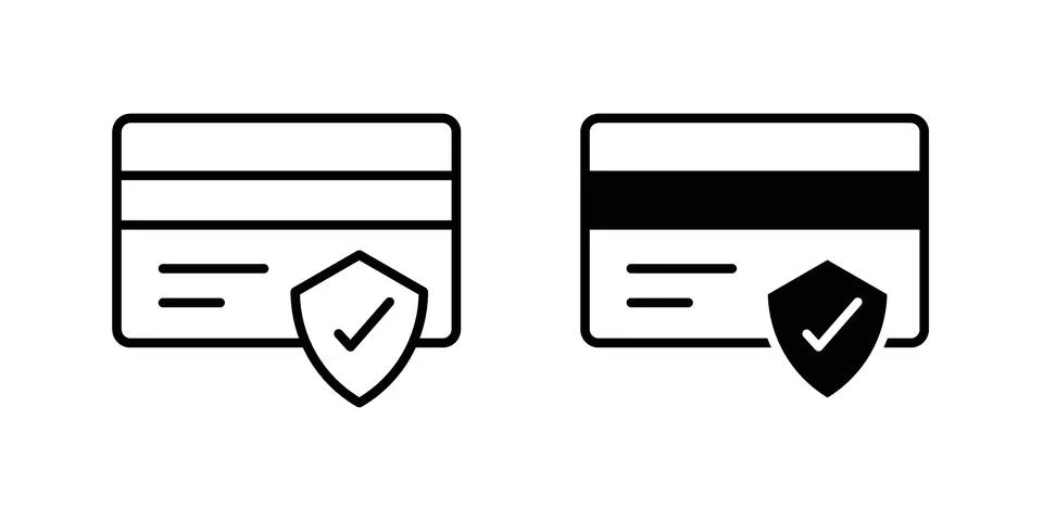 Secure payment icon illustration vector, icon set for apps Stock Illustration