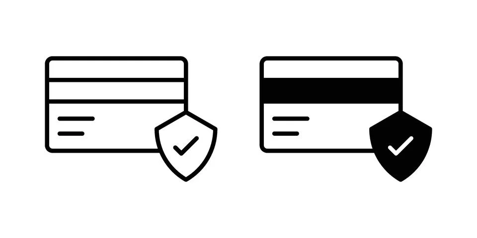 Secure payment icon modern style vectors set Stock Illustration