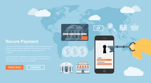 Secure payment Illustrazione stock