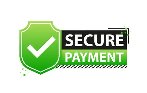 Secure payment label. Maximum security and reliability when paying online Stock Illustration