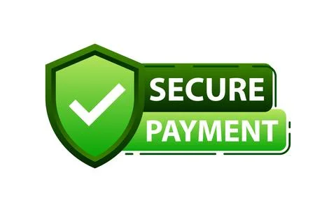 Secure payment label. Maximum security and reliability when paying online Stock Illustration