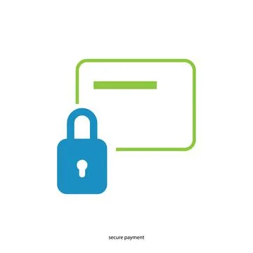 Secure payment logo vector design template Illustrazione stock