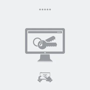 Secure pc icon, Secure pc vector, Secure pc symbol, Secure pc design, Secure  Stock Illustration