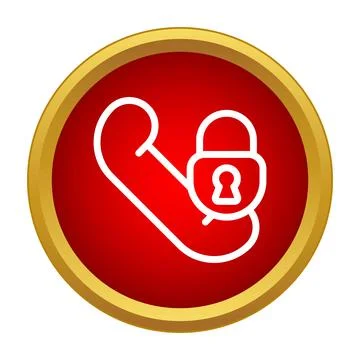 Secure phone call creating encrypted private communication icon Stock Illustration