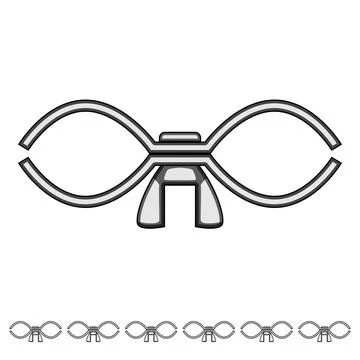 Secure pipe clamp cartoon vector graphic Stock Illustration