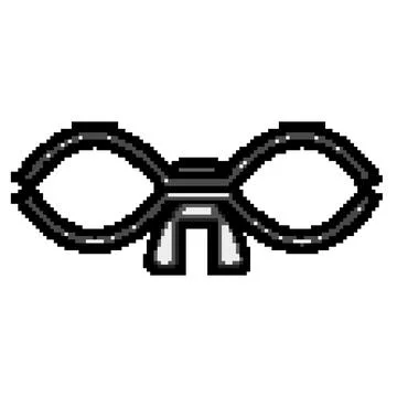 Secure pipe clamp pixel art vector illustration 스톡 일러스트