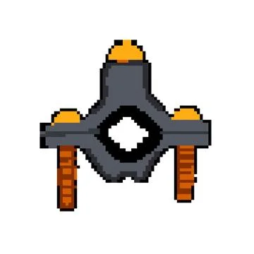 Secure pipe clamp pixel art vector illustration Stockillustratie