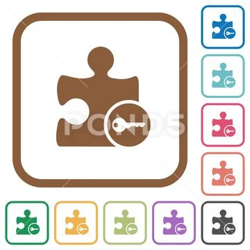 Secure plugin simple icons イラスト素材