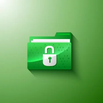 Secure privacy folder Stock Illustration
