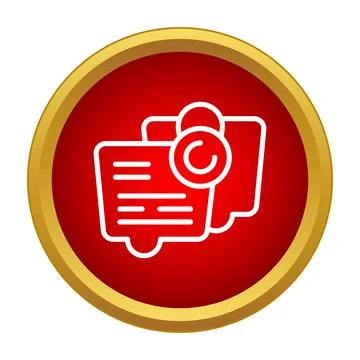 Secure private messaging chat bubble icon concept Stock Illustration