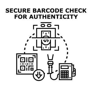 Secure process for authenticity and product verification Stock-Illustration