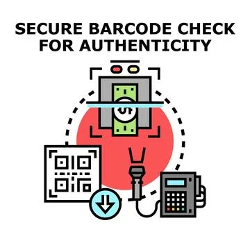 Secure process for authenticity and product verification Stock Illustration