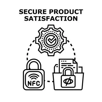 Secure product satisfaction concept visualizing data protection 스톡 일러스트