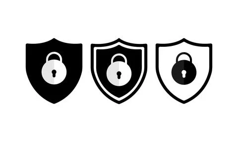 Secure Protection Padlock Symbol Set Stock-Illustration
