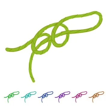 Secure rope knot vector cartoon graphic 스톡 일러스트