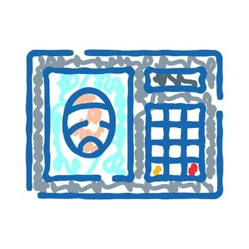 Secure safe with biometric scanner and keypad イラスト素材