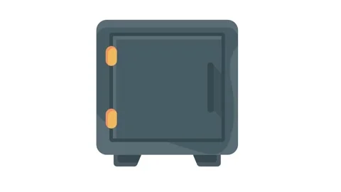 A secure safe box containing a key, representing safety and the importance .. Video stock 332389196