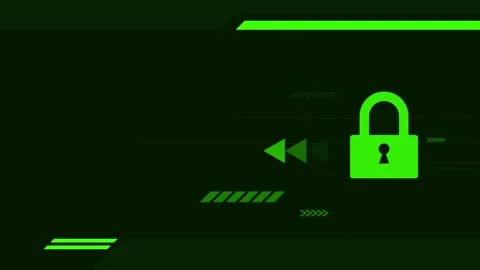 Secure safety cybersecurity protection against cyber threat and security Stock Footage 307707403