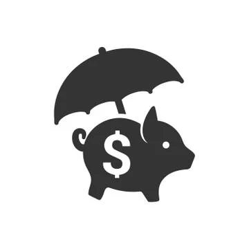 Secure Savings Icon Illustration